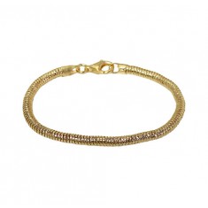 Gold Plated 2.5mm Snake Chain Bracelet, Sterling Silver