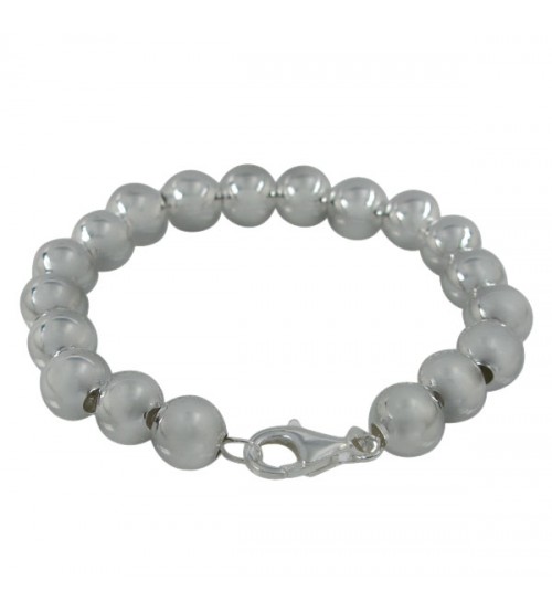 6mm Ball Bead Bracelet, Sterling Silver