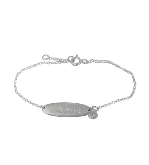 Oval "Love" Bracelet, Sterling Silver