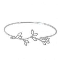 Leaf Design Bracelet, Sterling Silver