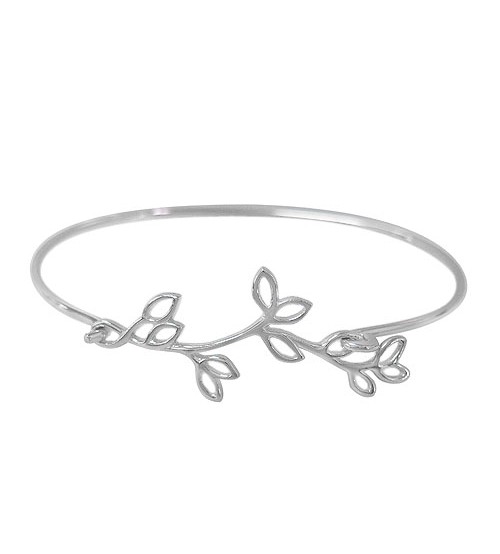 Leaf Design Bracelet, Sterling Silver