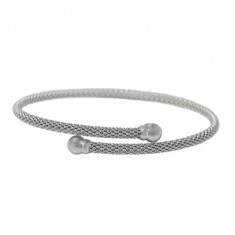 Adjustable Mesh Bracelet, Sterling Silver