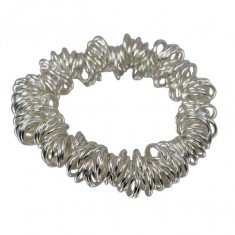 Elastic Link of London Style Bracelet, 7mm Loop, Sterling Silver