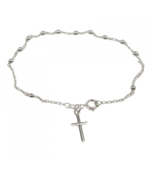 Oval Link Rosary Bracelet, Sterling Silver