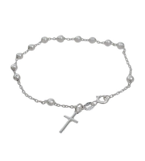 Oval Link Rosary Bracelet, Sterling Silver