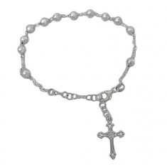 Oval Link Rosary Bracelet, Sterling Silver