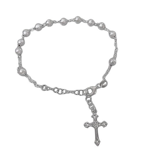 Oval Link Rosary Bracelet, Sterling Silver