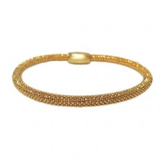 Gold Plated Mesh Style Bracelet, Sterling Silver