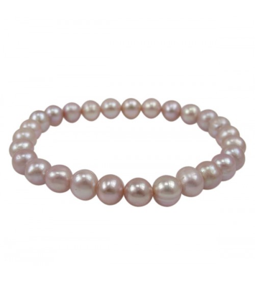 Pink Pearl Elastic Bracelet