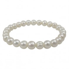 White Pearl Elastic Bracelet