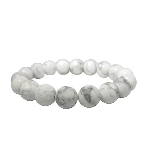 White Howlite Elastic Bracelet