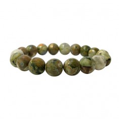 8mm Rainforest Jasper Elastic Gemstone Bracelet 