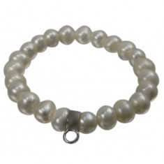 White Pearl Elastic Bracelet