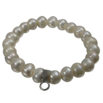 White Pearl Elastic Bracelet