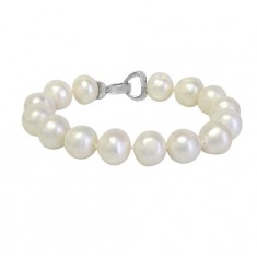 White Pearl Metal Bracelet