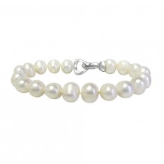 White Pearl Metal Bracelet