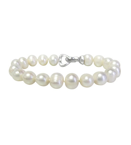 White Pearl Metal Bracelet