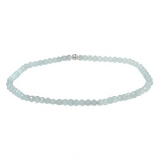 Aquamarine Elastic Bracelet, Sterling Silver