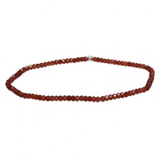 Garnet Elastic Bracelet, Sterling Silver