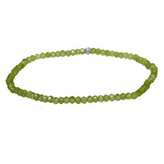 Peridot Elastic Bracelet, Sterling Silver