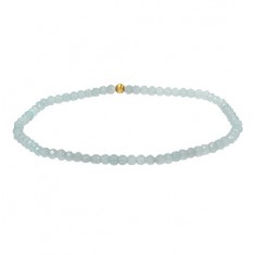 Aquamarine Elastic Bracelet, Sterling Silver
