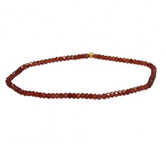 Garnet Elastic Bracelet, Sterling Silver