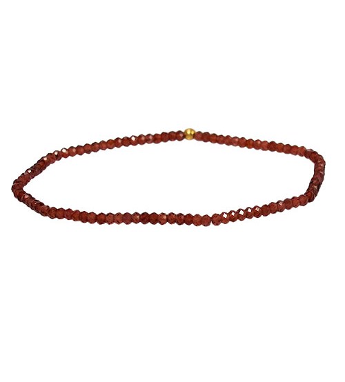 Garnet Elastic Bracelet, Sterling Silver