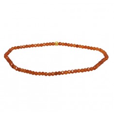 Hessonite Elastic Bracelet, Sterling Silver