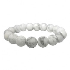 White Howlite Elastic Bracelet