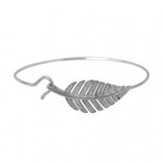 Cubic Zirconia Leaf Bracelet, Sterling Silver