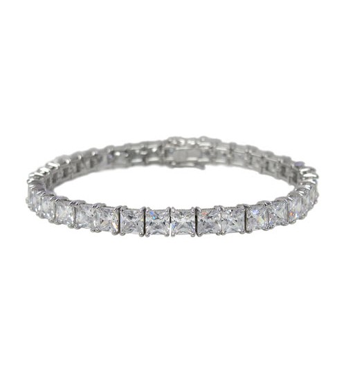 Cubic Zirconia Tennis Bracelet, Sterling Silver