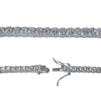 Cubic Zirconia Tennis Bracelet, Sterling Silver