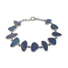 Free Form Australian Opal Bracelet, Sterling Silver