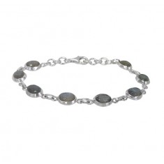 Oval Labradorite Bracelet, Sterling Silver