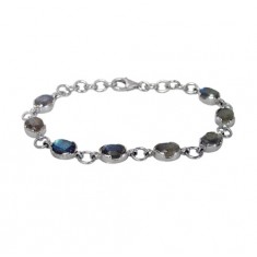 Oval Labradorite Bracelet, Sterling Silver