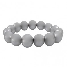 Grey Pearlized Agate Elastic Bracelet