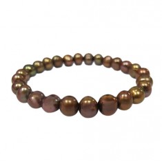 Dark Brown Pearl Elastic Bracelet