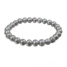 Light Grey Pearl Elastic Bracelet
