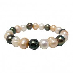 Multi Colour Pearl Elastic Bracelet
