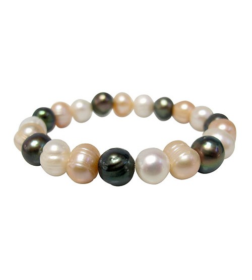 Multi Colour Pearl Elastic Bracelet