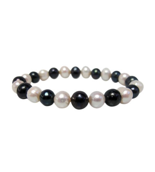 Multi Colour Pearl Elastic Bracelet