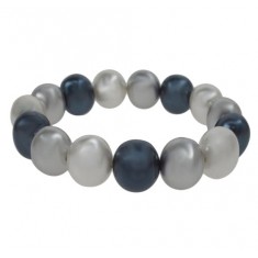 Multi Pearlized Agate Elastic Bracelet