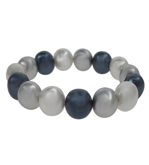 Multi Pearlized Agate Elastic Bracelet