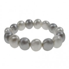 Multi Pearlized Agate Elastic Bracelet