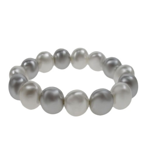 Multi Pearlized Agate Elastic Bracelet