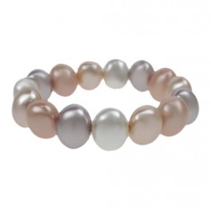 Multi Pearlized Agate Elastic Bracelet