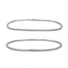 Cubic Zirconia Tennis Bracelet, Sterling Silver