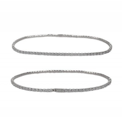 Cubic Zirconia Tennis Bracelet, Sterling Silver