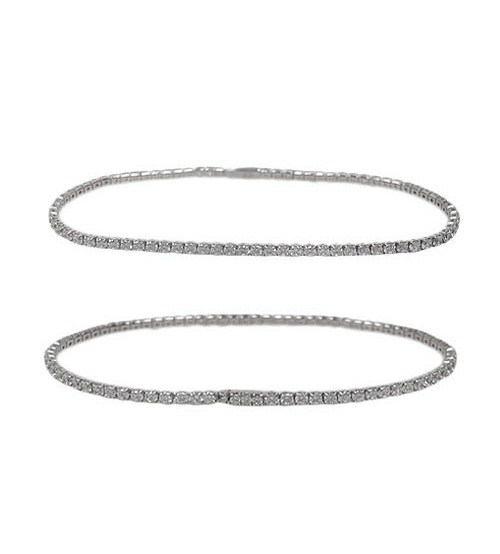 Cubic Zirconia Tennis Bracelet, Sterling Silver