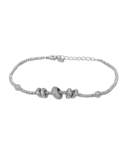 Cubic Zirconia Tennis Bracelet, Sterling Silver